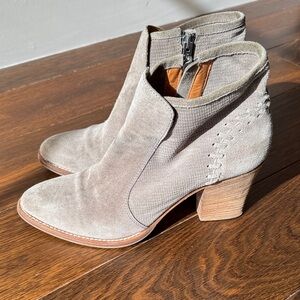 Aquatalia Gray Suede Ankle Boots